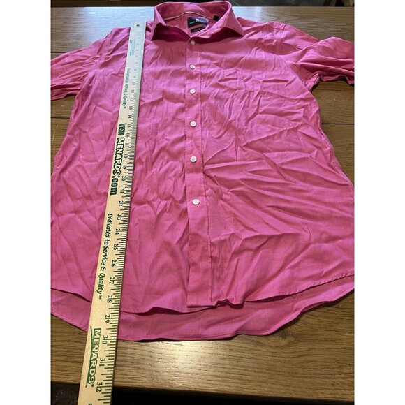 Psycho Bunny Modern Fit Stretch Non Iron Pink Long Sleeve Button Shirt Size 15.5 - Picture 3 of 16
